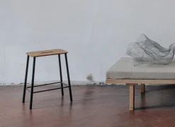 Adam Stool - Metal / Oak