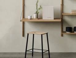 Adam Stool - Metal / Oak