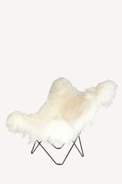 Butterfly Chair, Long Sheepskin - White