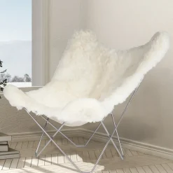 Butterfly Chair, Shorn Sheepskin - White