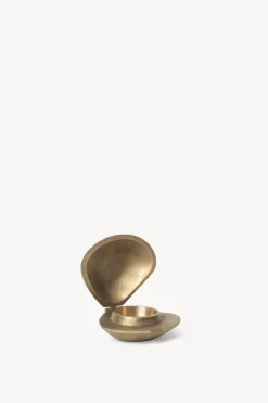 Clam Candle Holder - Brass