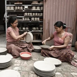 Clay Plates - Pebble (matte)