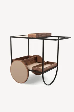 Leather Bar Cart Trolley