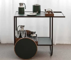 Leather Bar Cart Trolley