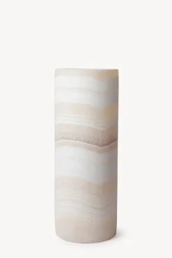 Marbled Alabaster Candleholder - XL Cylinder