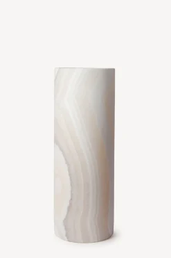 Marbled Alabaster Candleholder - XL Cylinder