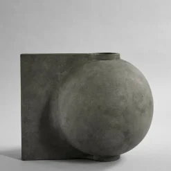 Offset Vase - Dark Gray
