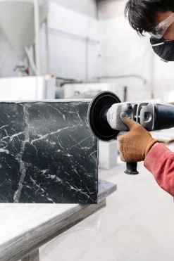 Plinth Marble Tables - Black Marble