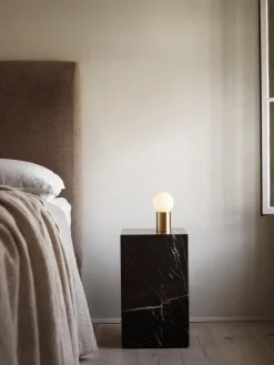 Plinth Marble Tables - Black Marble