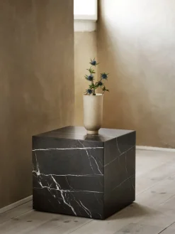 Plinth Marble Tables - Grey Marble