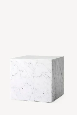 Plinth Marble Tables - White Marble