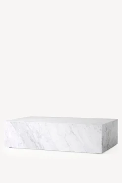 Plinth Marble Tables - White Marble
