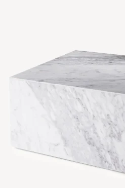 Plinth Marble Tables - White Marble