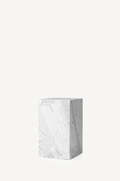 Plinth Marble Tables - White Marble