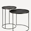 Round Tray Side Table Set
