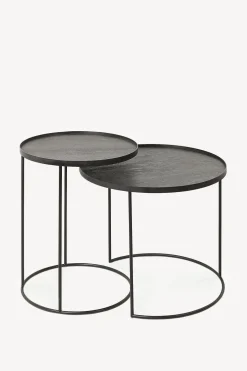 Round Tray Side Table Set