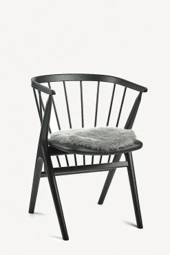 Sheepskin Seat Pad - Round, Gray