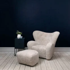 The Tired Man Chair and Footstool - Sheepskin