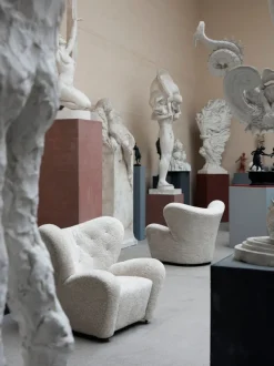 The Tired Man Chair and Footstool - Sheepskin