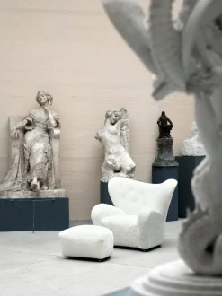 The Tired Man Chair and Footstool - Sheepskin