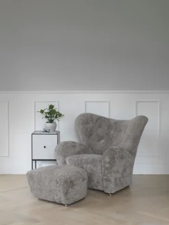 The Tired Man Chair and Footstool - Sheepskin