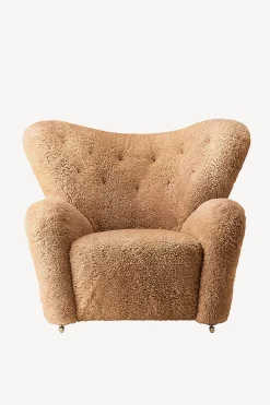 The Tired Man Chair and Footstool - Sheepskin