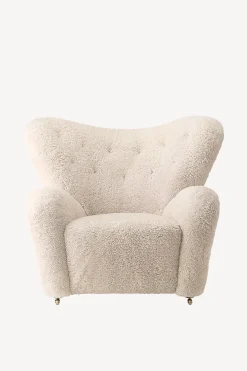 The Tired Man Chair and Footstool - Sheepskin