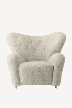 The Tired Man Chair and Footstool - Sheepskin