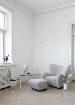 The Tired Man Chair and Footstool - Fabric