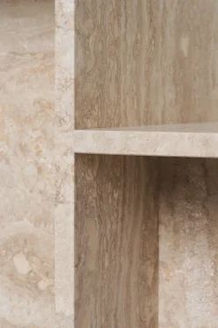 Travertine Side Table