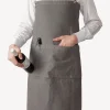 Uashmama Apron with paper cross straps + back clip - Dark Gray