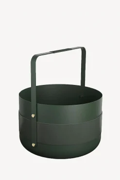 Wood Basket Emma - Forest Green