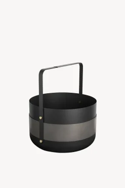 Wood Basket Emma - Graphite