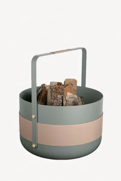 Wood Basket Emma - Lichen