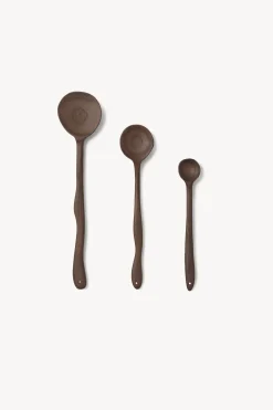 Wooden Meander Spoon - Dark Brown