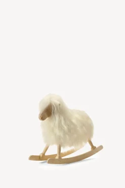 Wooden Rocking Sheep - White